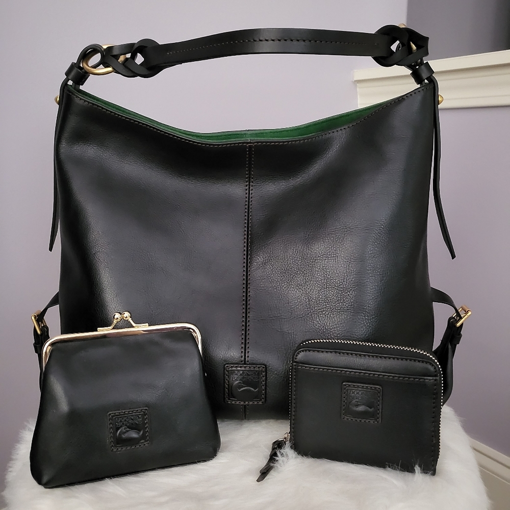 Dooney & Bourke Florentine Twist Sac with matching accessories